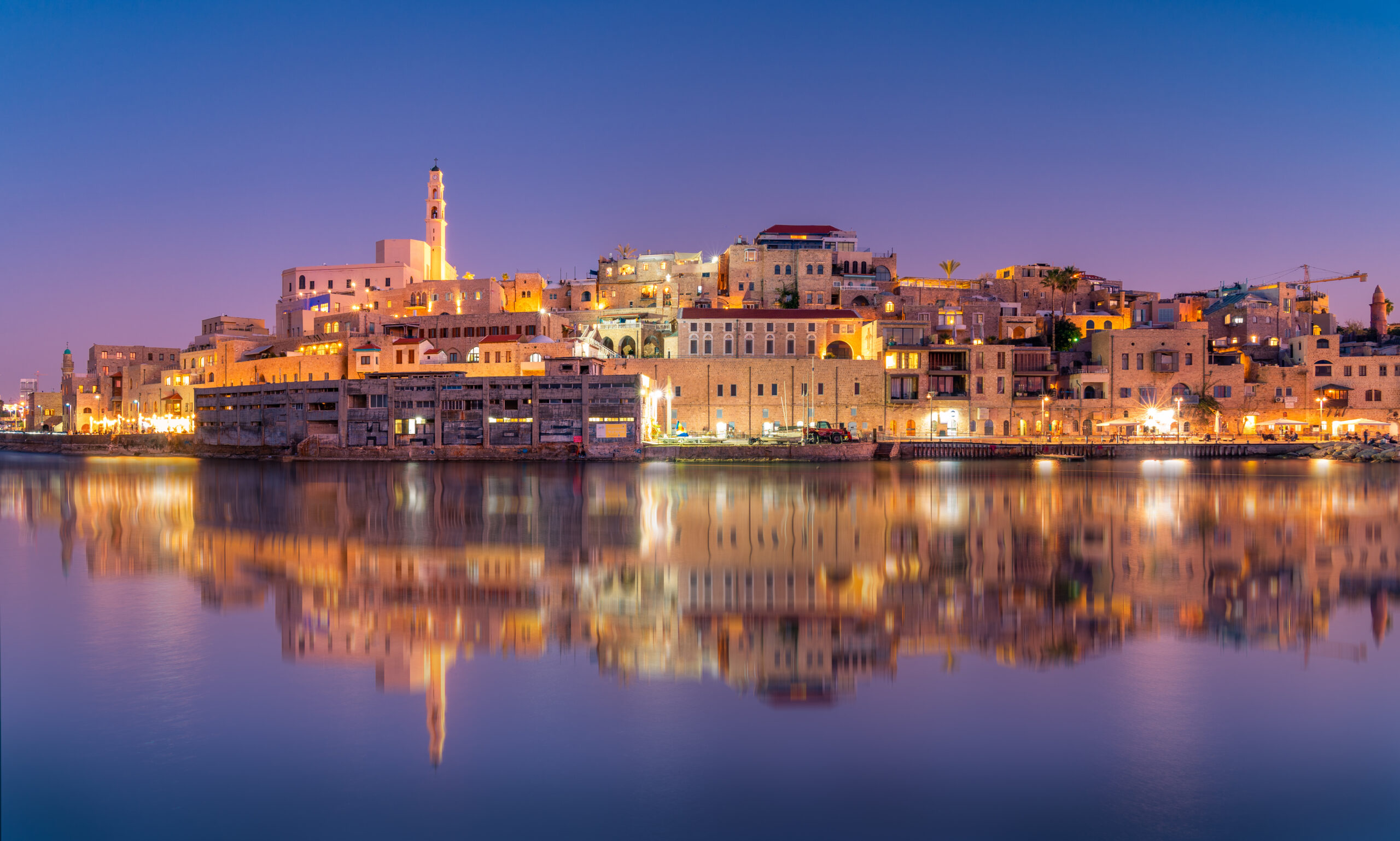 Beautiful,Panoramic,View,Of,Jaffa,Port,And,Old,Town,In